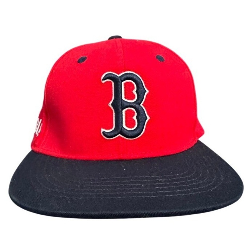 Boston Red Sox JetBlue Snapback Hat Melon Wear Red Navy Blue Baseball Cap Mens